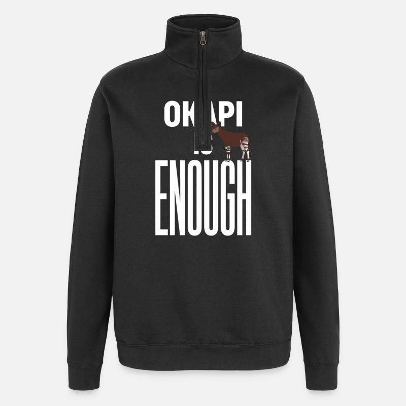 Okapi-liebhaber Okapi-tier Seltene Tierweltliebe - Quarter-Zip-Sweatshirt - Schwarz