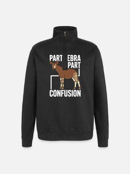 Okapi-liebhaber Okapi-tier Seltene Tierweltliebe - Quarter-Zip-Sweatshirt - Schwarz