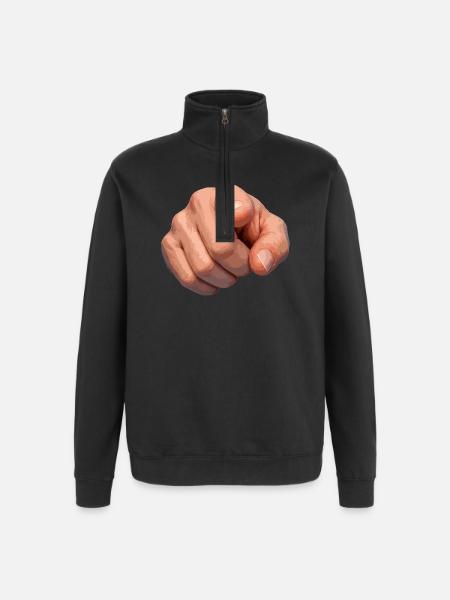 Dotting Clue Illustration - Quarter-Zip Sweatshirt - black