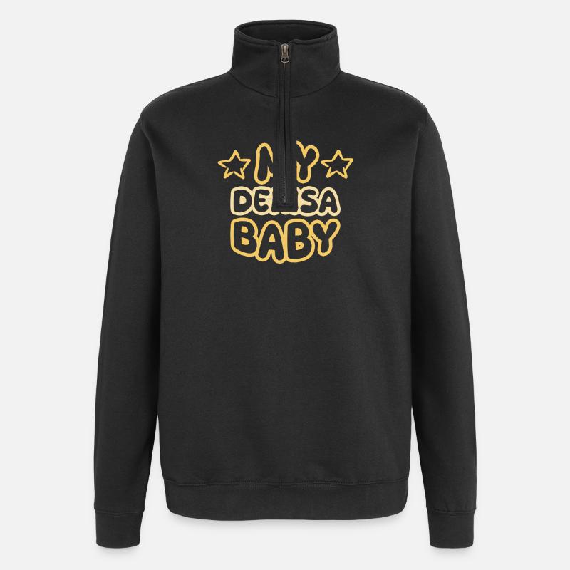 Spruch Denisa - Quarter-Zip-Sweatshirt - Schwarz