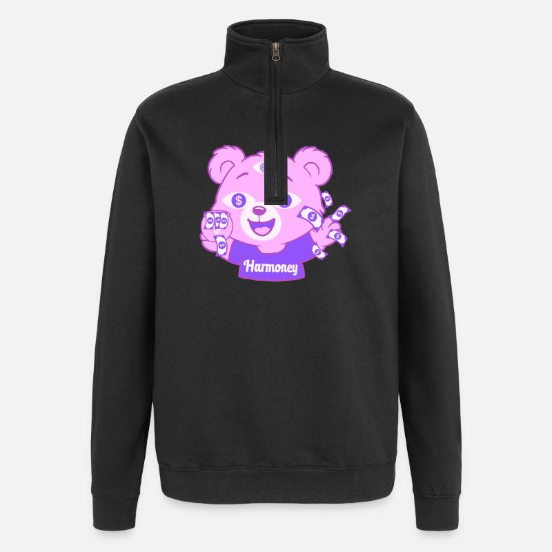 Harmoney Teddy - Quarter-Zip Sweatshirt - black