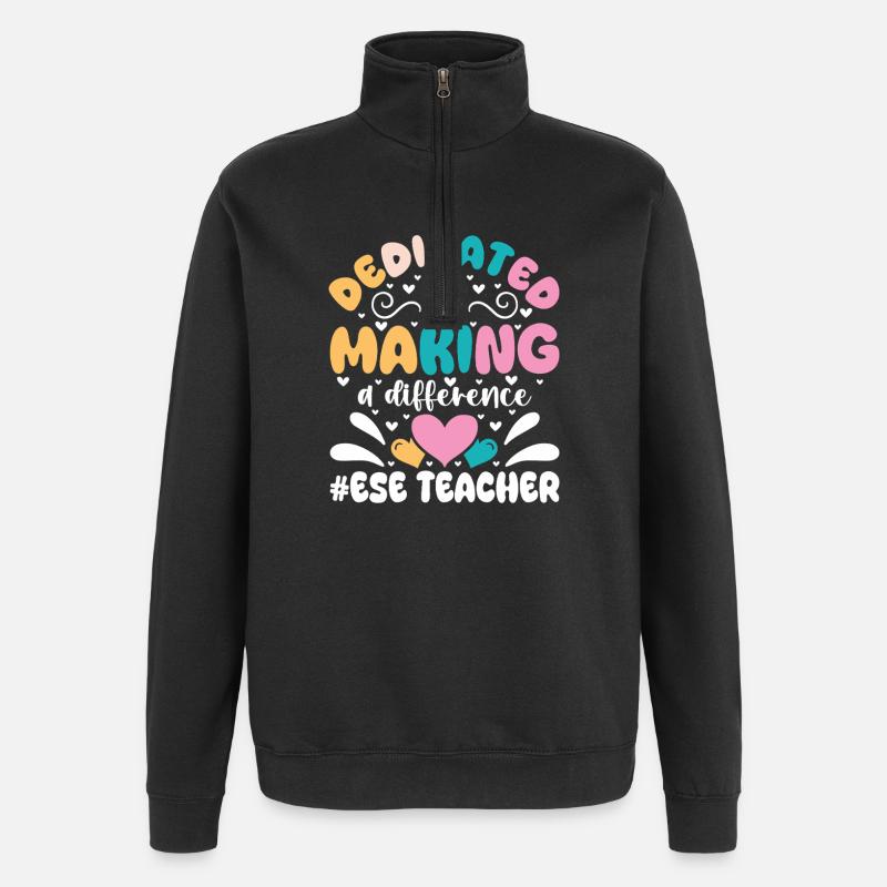 Cadeaux pour les enseignants ESE - Sweat à zip 1/4 - noir