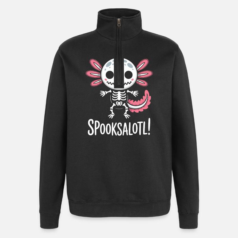 Spooksalot Skeleton Bunny - Quarter-Zip Sweatshirt - black