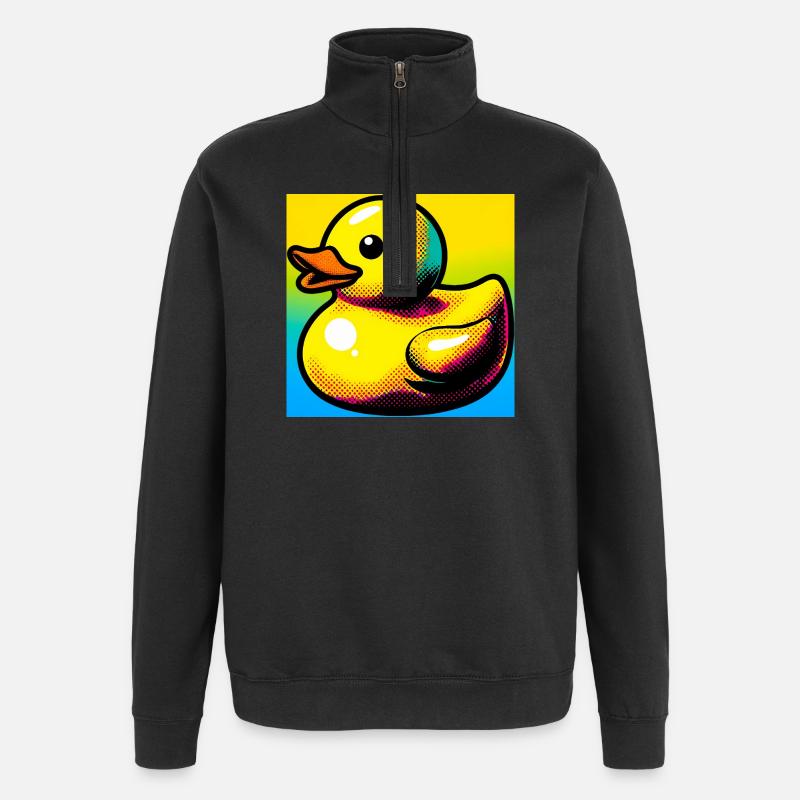 Caneton Canard Canard Canard - Sweat à zip 1/4 - noir