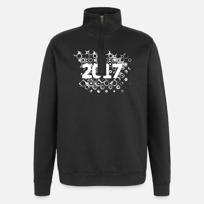 retro 2017 - Quarter-Zip Sweatshirt - black