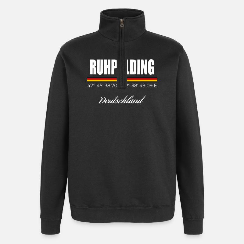 Ruhpolding - Quarter-Zip-Sweatshirt - Schwarz