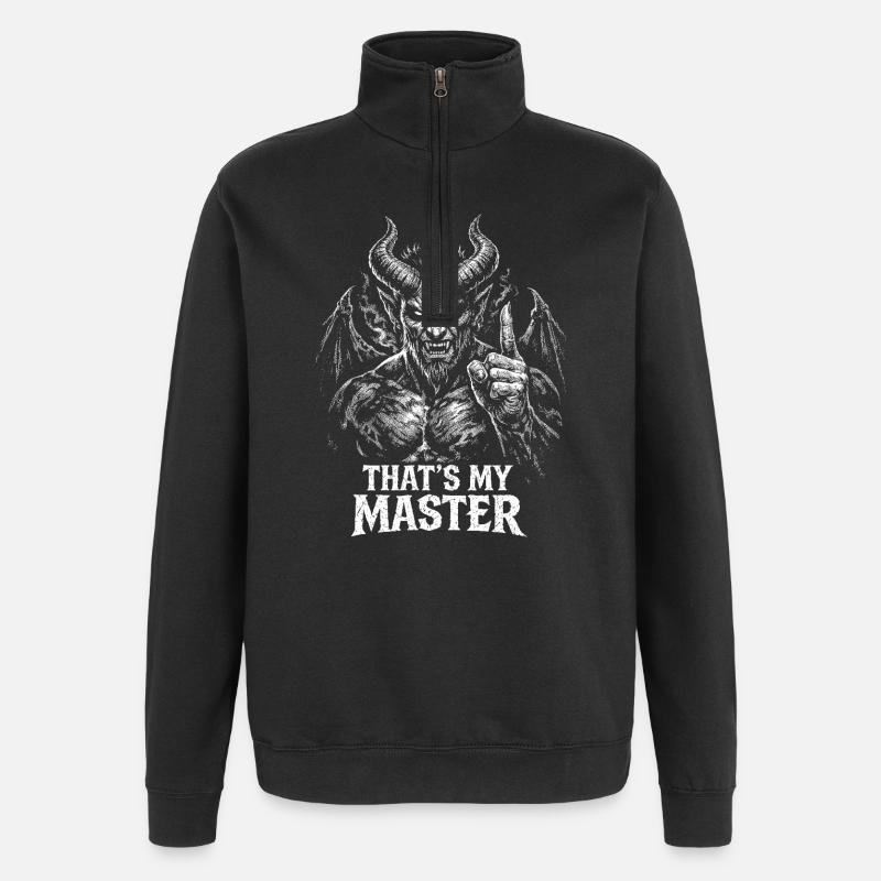 Teufel - Quarter-Zip-Sweatshirt - Schwarz