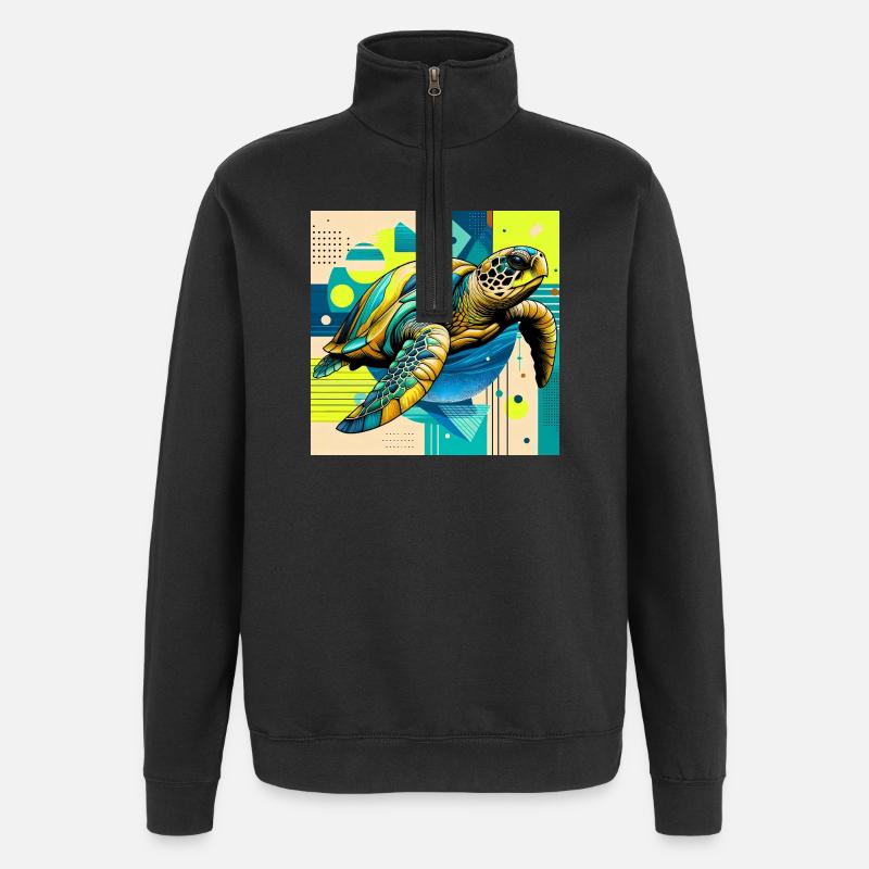 turtle - Quarter-Zip Sweatshirt - black