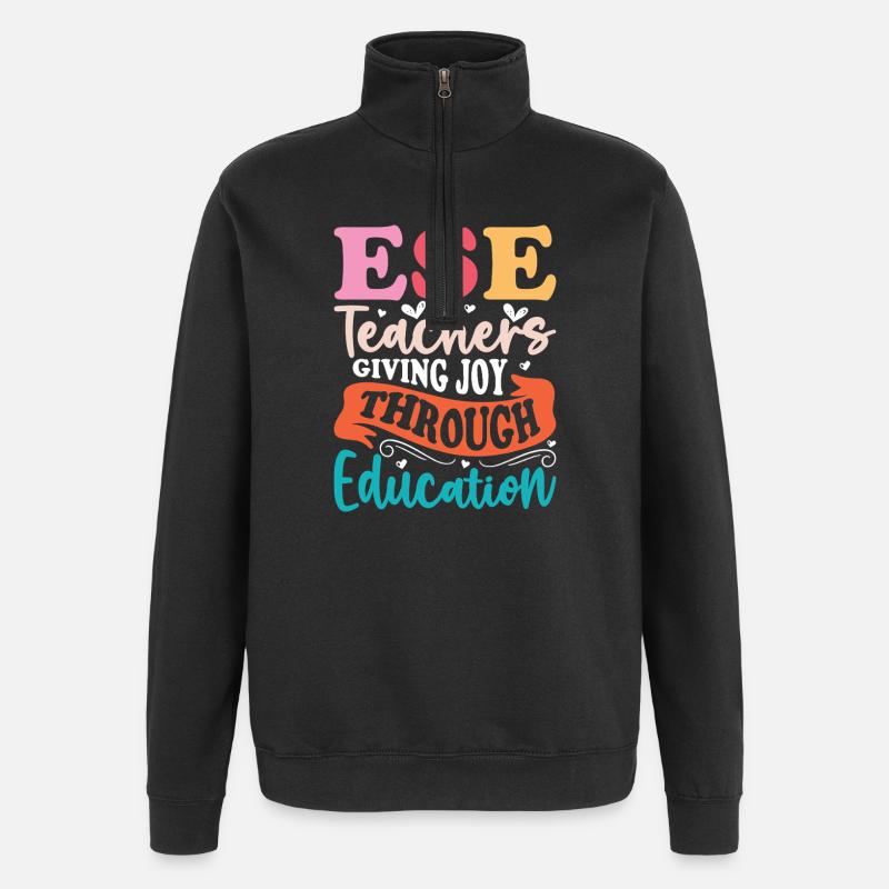 Cadeaux pour les enseignants ESE - Sweat à zip 1/4 - noir