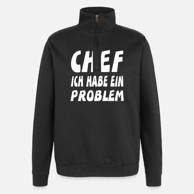 Chef - Quarter-Zip-Sweatshirt - Schwarz