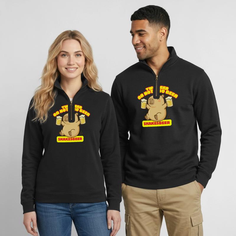 Zwei Bier oder nicht zwei Bier – Shakesbeer – Capybara Quarter-Zip-Sweatshirt