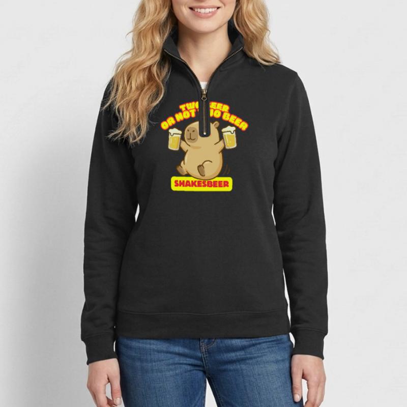 Zwei Bier oder nicht zwei Bier – Shakesbeer – Capybara Quarter-Zip-Sweatshirt