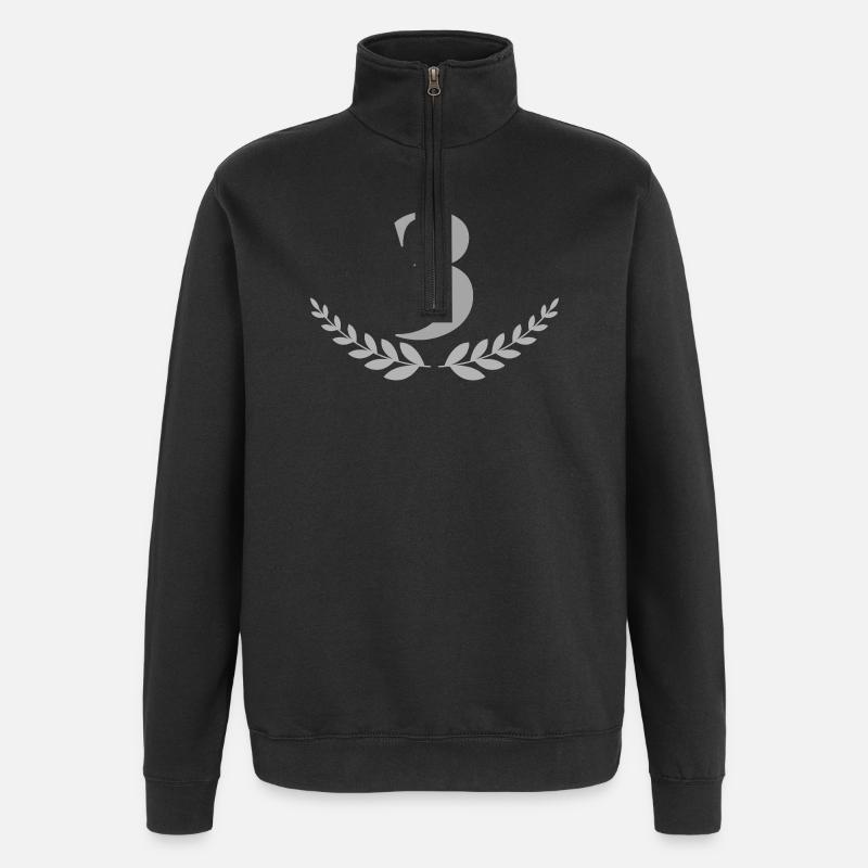 3 - Sweat à zip 1/4 - noir