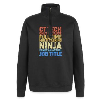 MRT Radiologe Röntgen Rad Tech Radiologie - Quarter-Zip-Sweatshirt - Schwarz - Vorne - AI Model Female 172 light (172cm) & AI Model Male 178 dark (178cm)