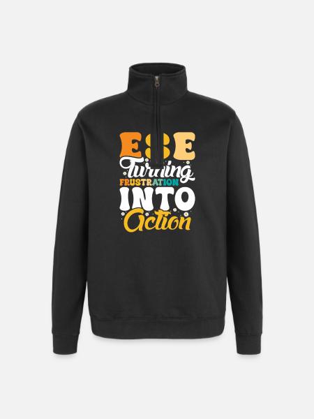 Geschenke für ESE-Lehrer - Quarter-Zip-Sweatshirt - Schwarz