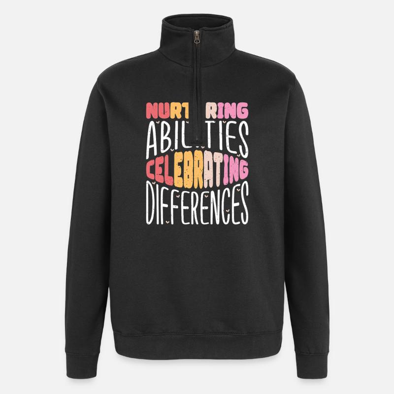 Gifts for ESE Teachers - Quarter-Zip Sweatshirt - black