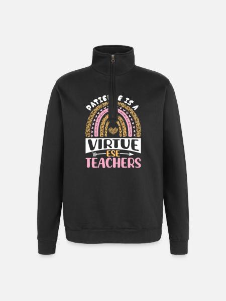 Geschenke für ESE-Lehrer - Quarter-Zip-Sweatshirt - Schwarz