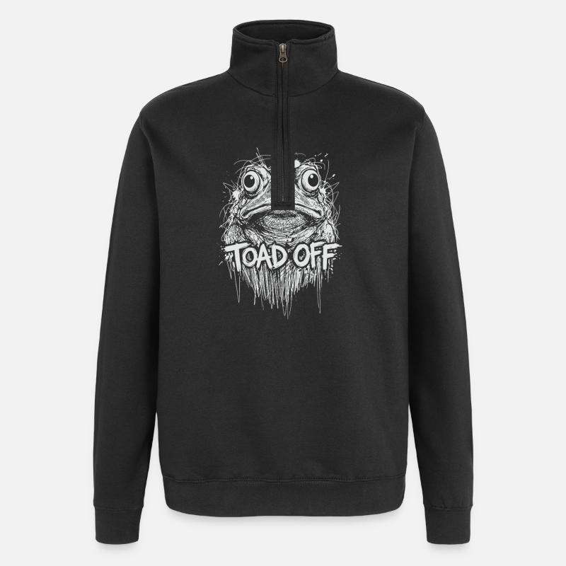 Toad Off Internet Meme Frog - Quarter-Zip Sweatshirt - black
