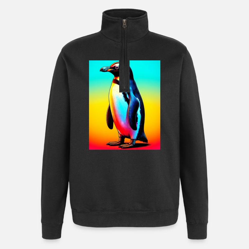 pingouin - Sweat à zip 1/4 - noir