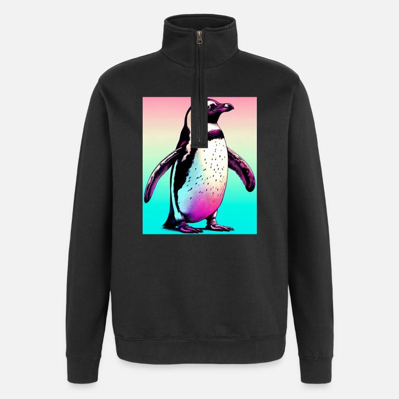 penguin - Quarter-Zip Sweatshirt - black