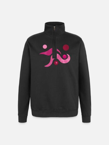 Yoga design_52 - Quarter-Zip Sweatshirt - black