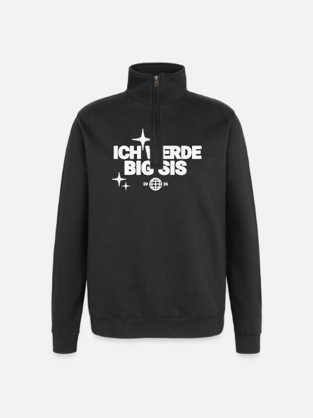 Ich Werde Big Sis - Quarter-Zip-Sweatshirt - Schwarz