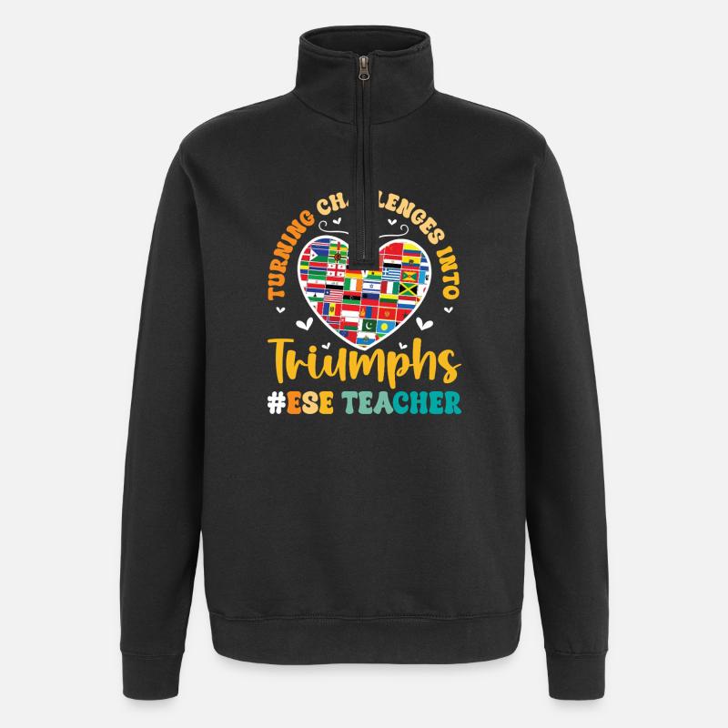 Cadeaux pour les enseignants ESE - Sweat à zip 1/4 - noir