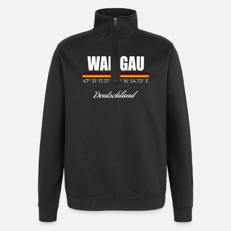 Wallgau - Quarter-Zip-Sweatshirt - Schwarz