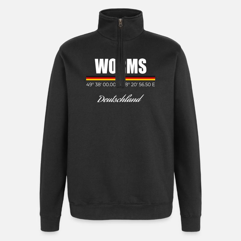 Worms - Quarter-Zip-Sweatshirt - Schwarz