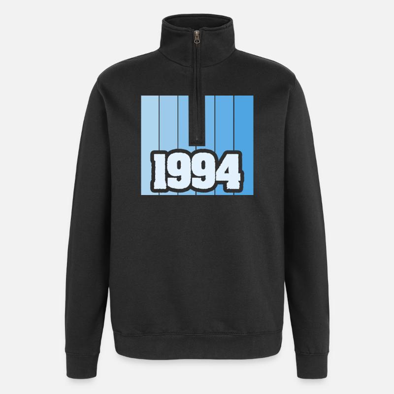 1994 - Sweat à zip 1/4 - noir