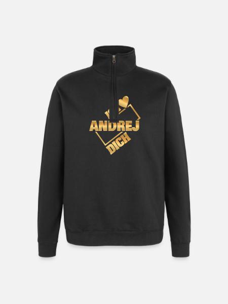 Andrej - Quarter-Zip Sweatshirt - black