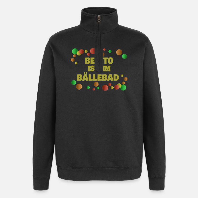 Be als Baellebad - Quarter-Zip-Sweatshirt - Schwarz