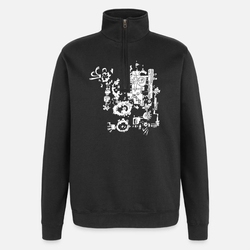 rusty machine - Quarter-Zip Sweatshirt - black