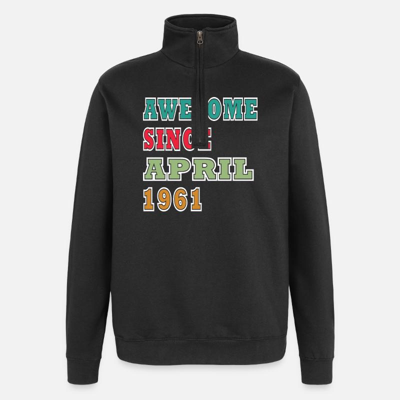 Brilliant since April 1961 - Quarter-Zip Sweatshirt - black