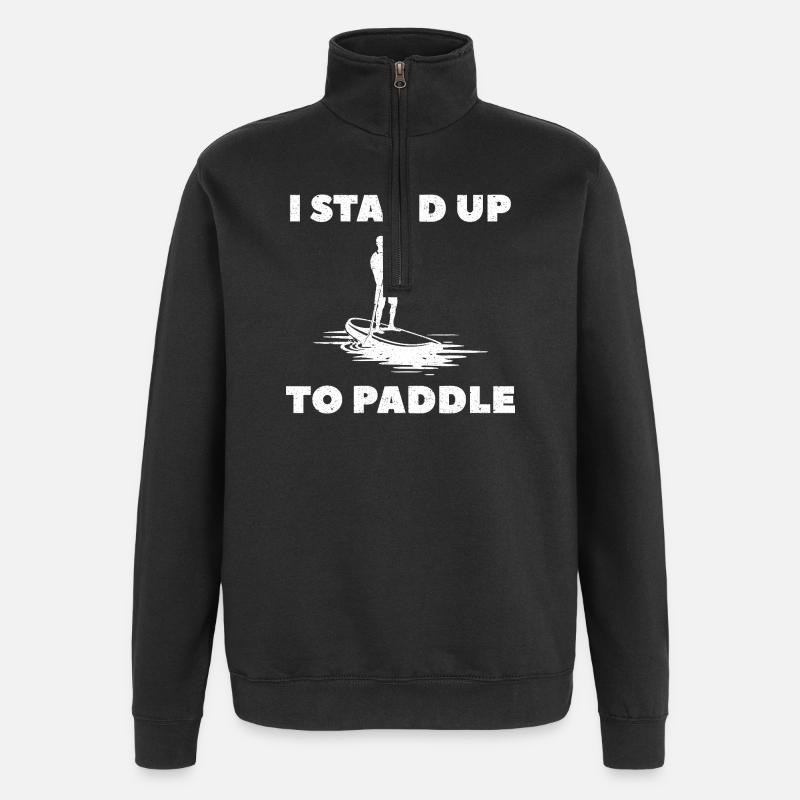 Je me lève pour pagayer SUP - Sweat à zip 1/4 - noir