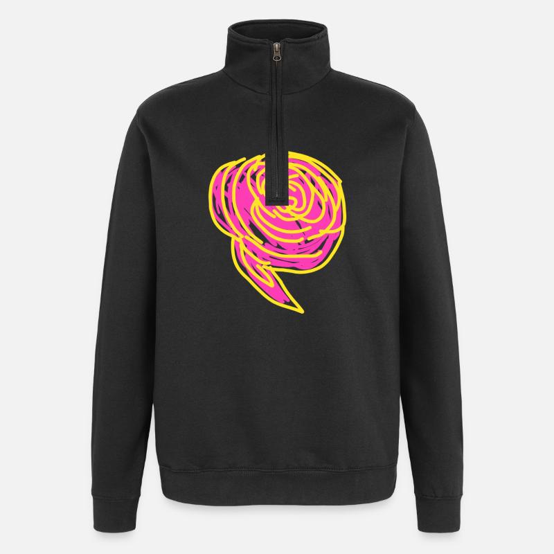 Ranunculus - Quarter-Zip Sweatshirt - black