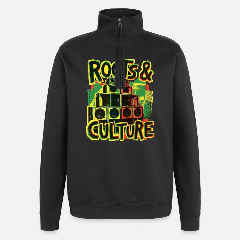 Roots Reggae Dub - Sweat à zip 1/4 - noir
