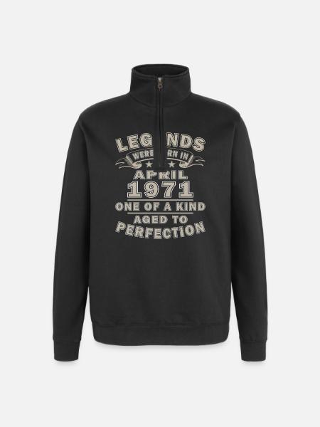 Cadeau d’anniversaire d’avril 1971 - Sweat à zip 1/4 - noir