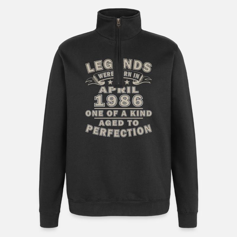 Cadeau d’anniversaire d’avril 1986 - Sweat à zip 1/4 - noir