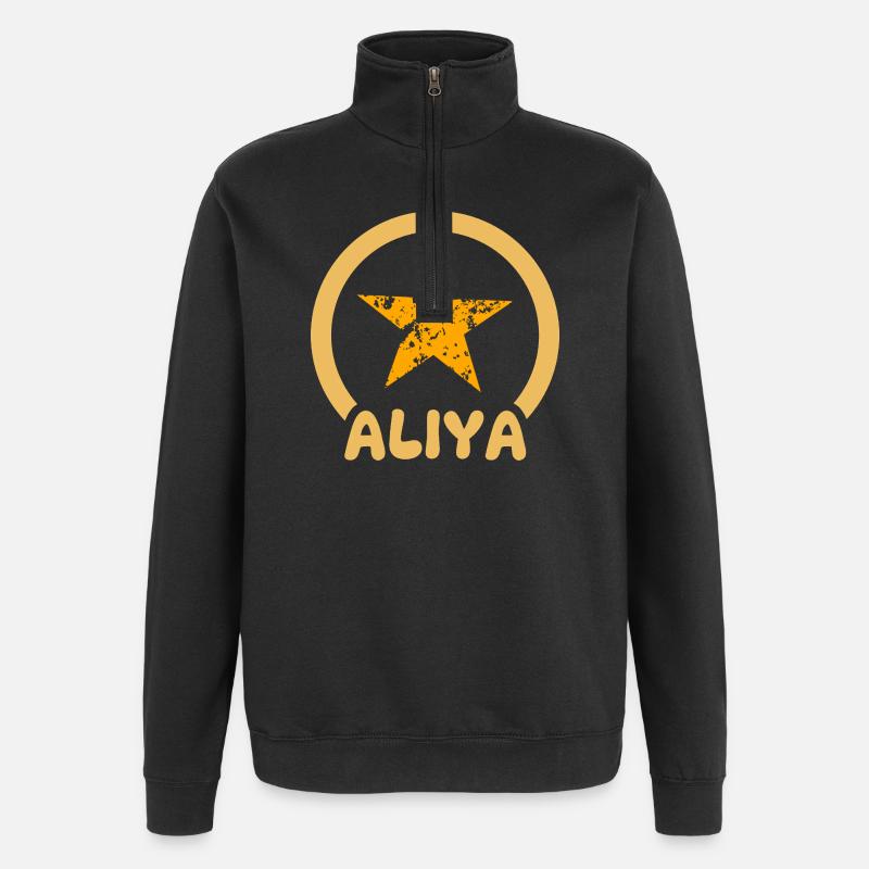 Star Aliya - Sweat à zip 1/4 - noir