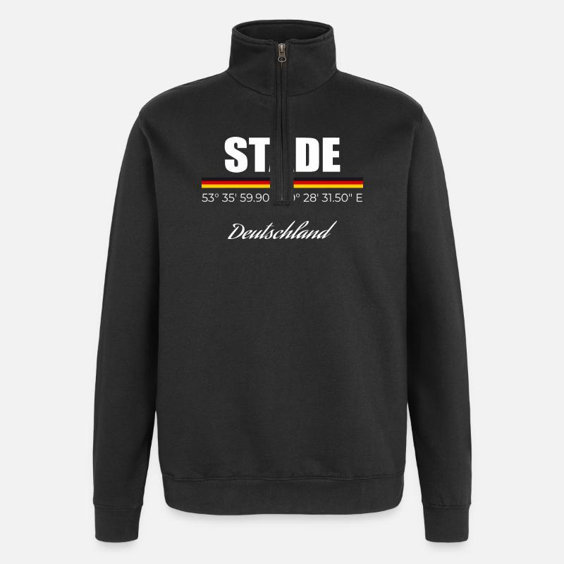 Stade - Quarter-Zip-Sweatshirt - Schwarz
