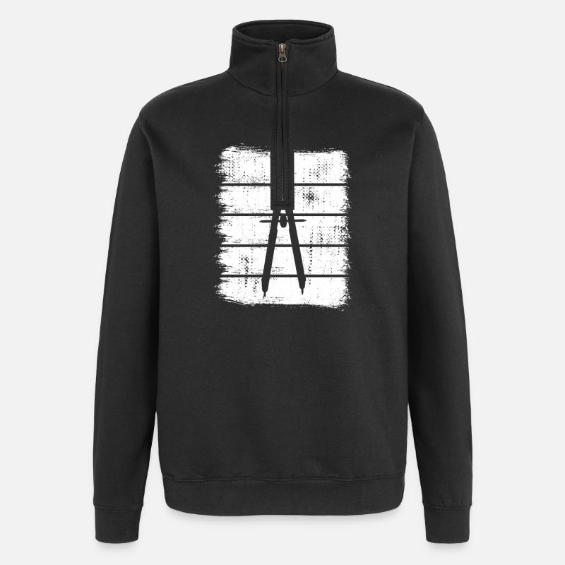 Compas - Sweat à zip 1/4 - noir