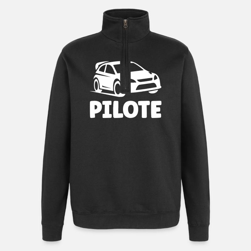 rallye - Sweat à zip 1/4 - noir
