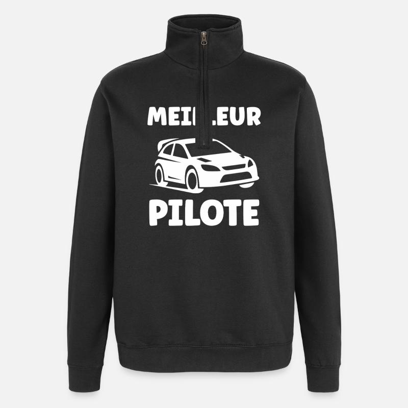 rallye - Sweat à zip 1/4 - noir