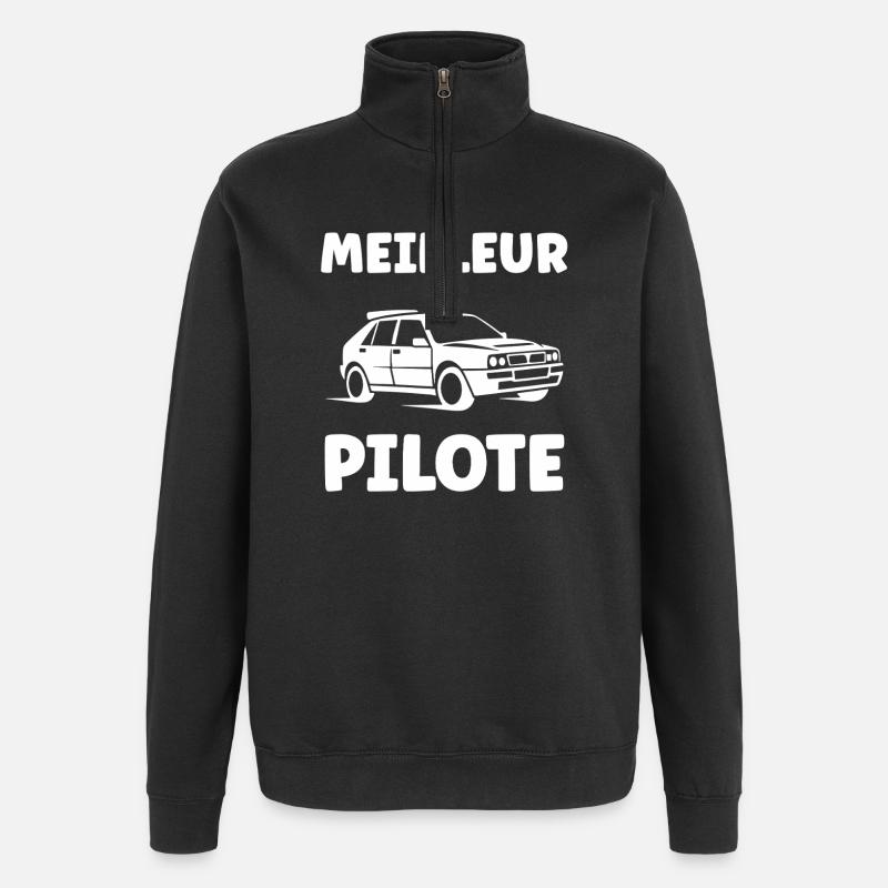 rallye - Sweat à zip 1/4 - noir