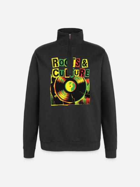 Roots And Culture Reggae - Quarter-Zip Sweatshirt - black