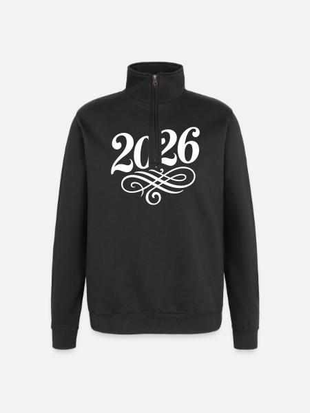2026 year - Quarter-Zip Sweatshirt - black