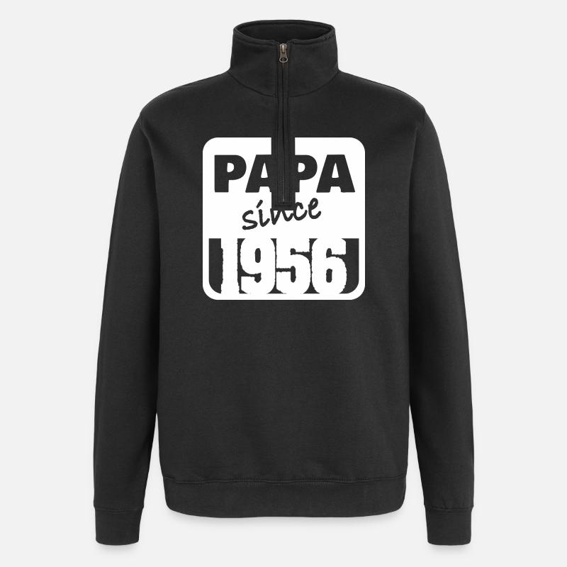 1956 - Sweat à zip 1/4 - noir