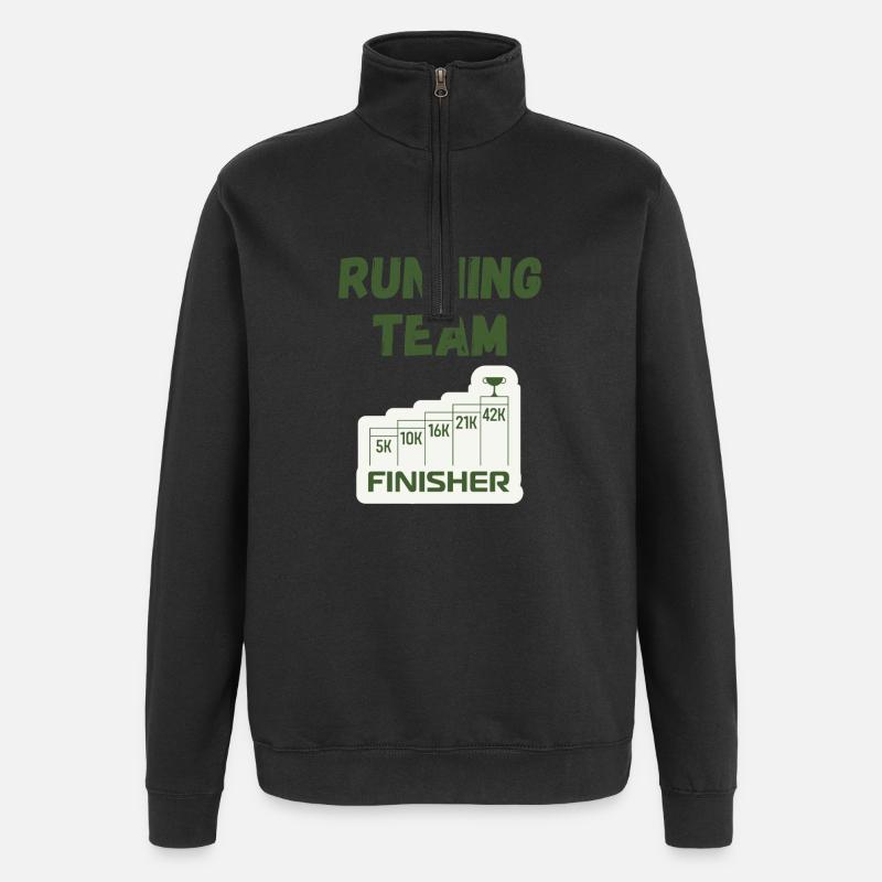 Équipe de course - Sweat à zip 1/4 - noir