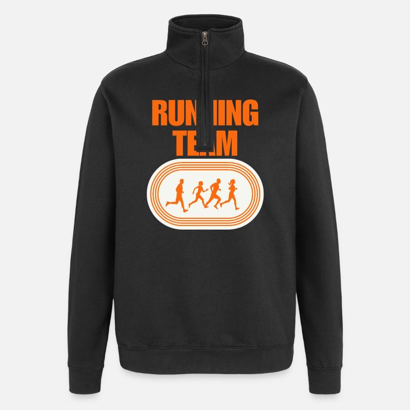 Équipe de course - Sweat à zip 1/4 - noir